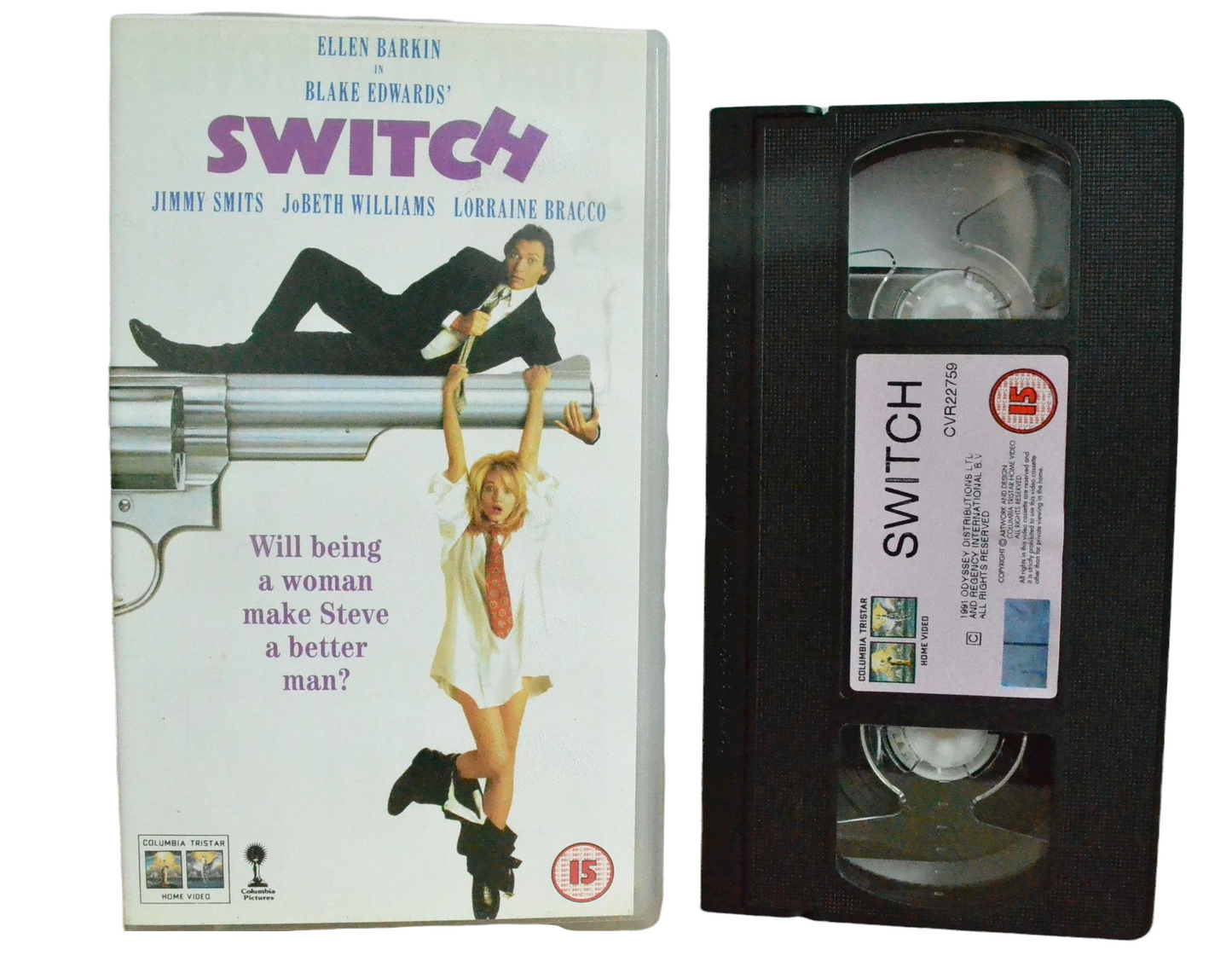 Switch (Will Being A Woman Make Steve A Better Man?) - Ellen Barkin - Columbia Tristar Home Video - Vintage - Pal VHS-