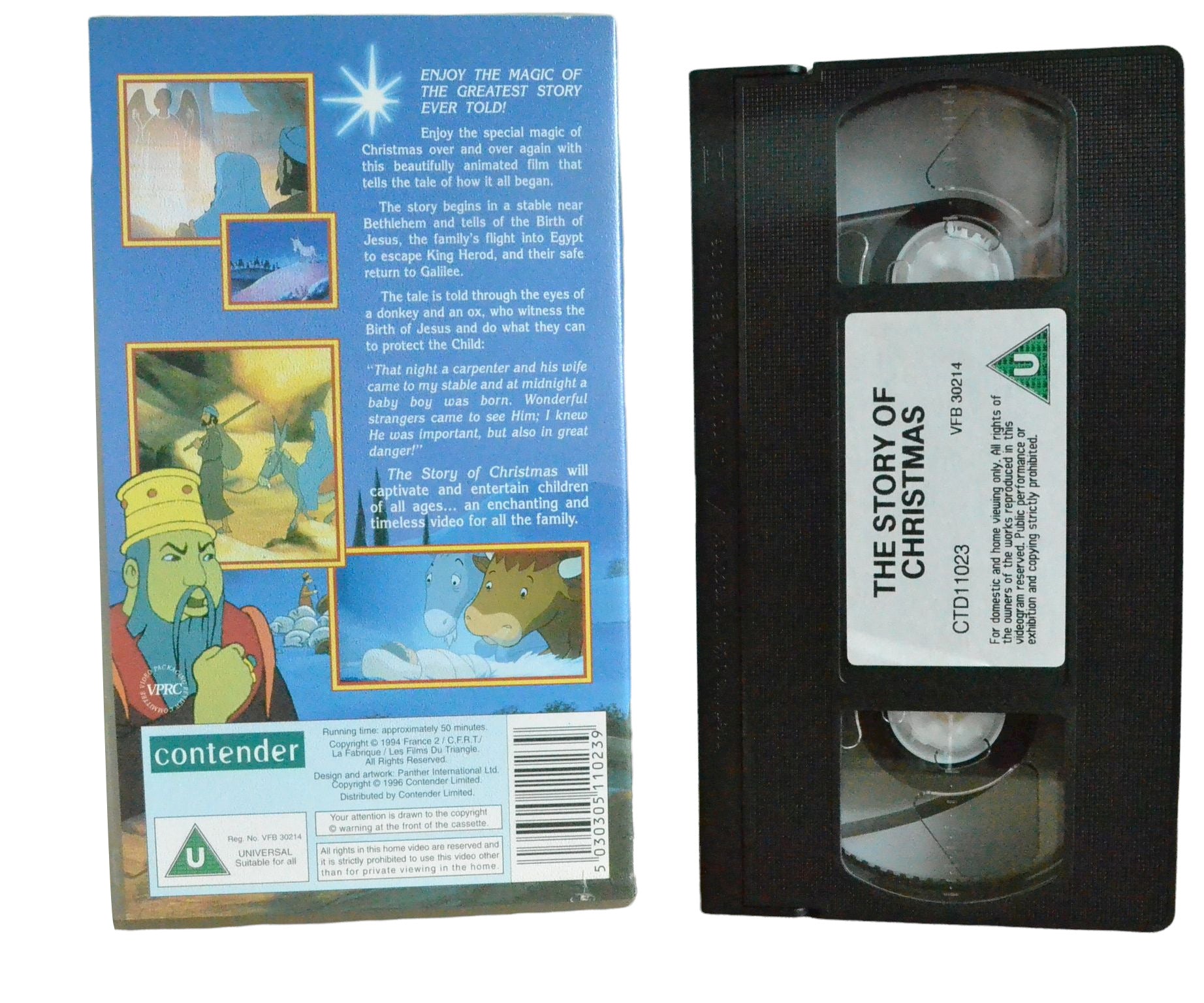 The Story Of Christmas (Greatest Story Ever Told!) - Contender - Children's - Pal VHS-