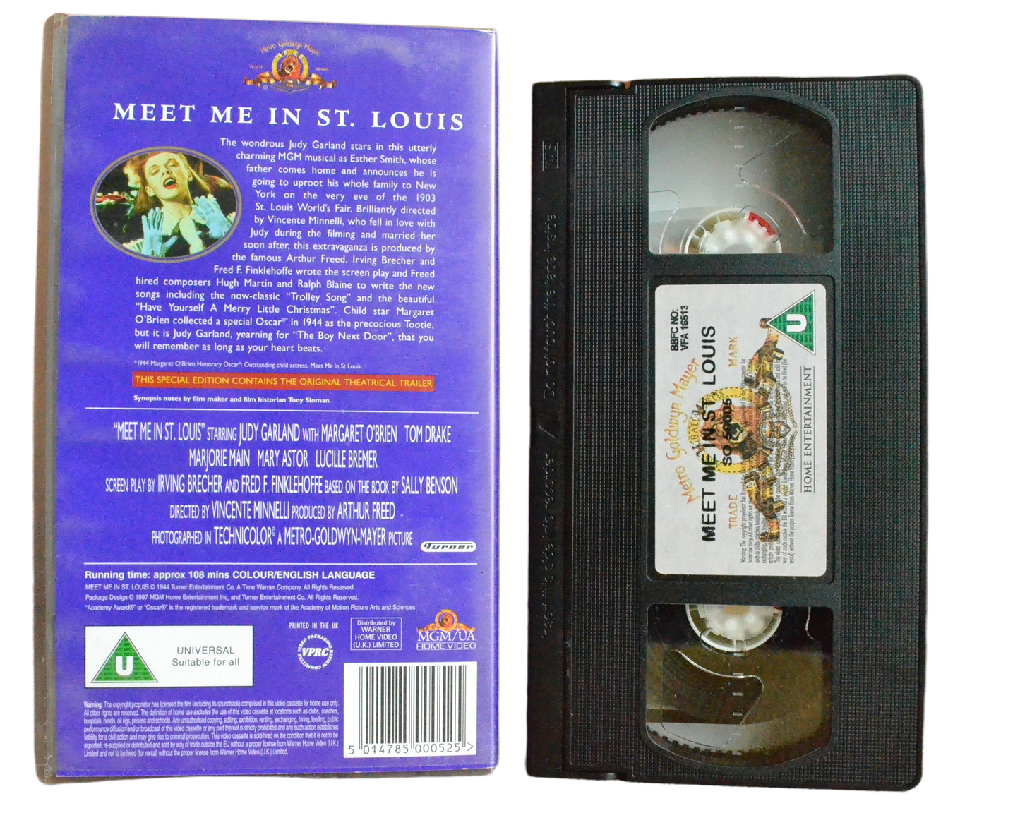 Meet Me In St. Louis - Judy Garland - Metro Goldwyn Mayer - Vintage - Pal VHS-