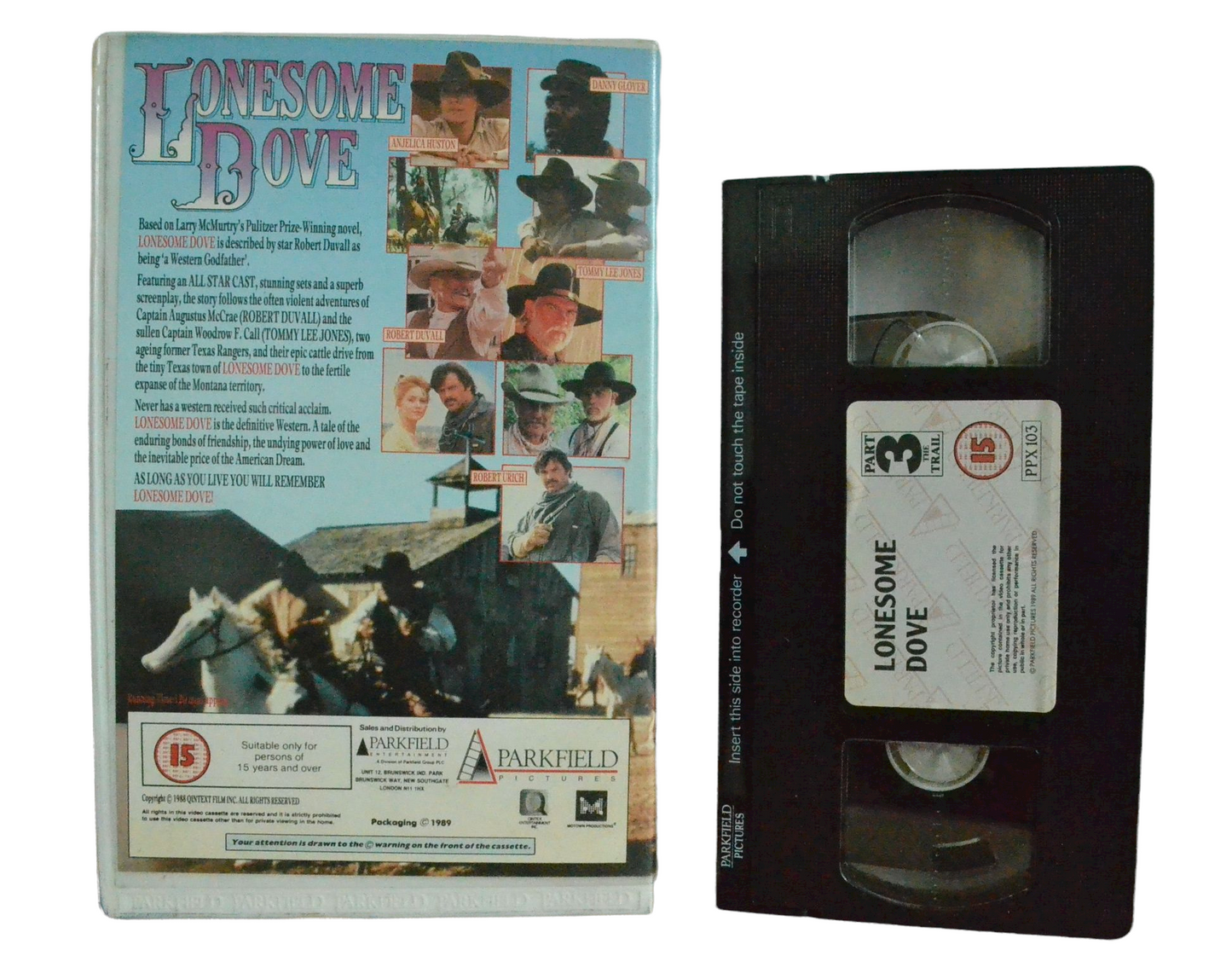 Lonsesome Dove - Part 3 - Robert Duvall - Parkfield - Vintage - Pal VHS-