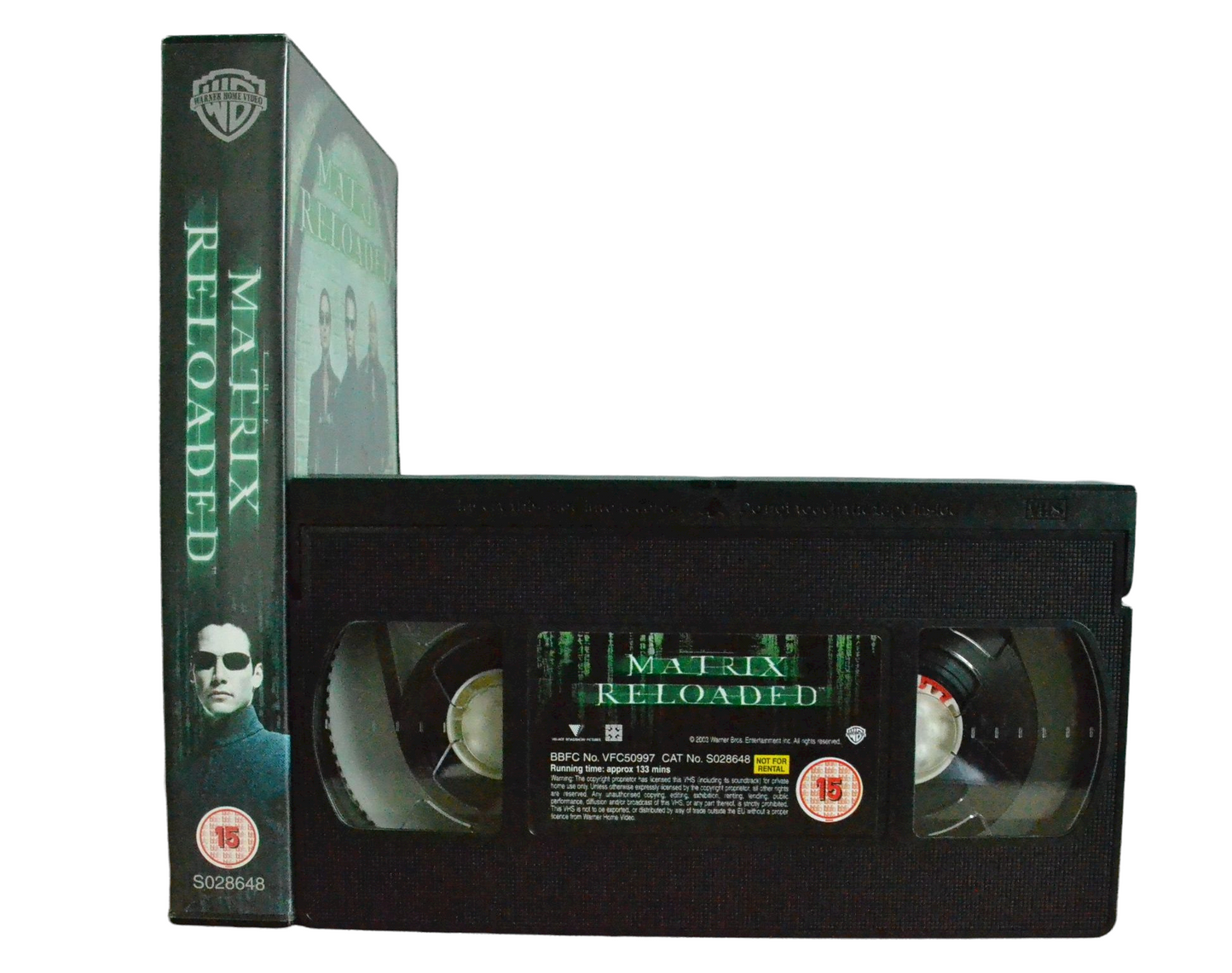 Matrix Reloaded - Keanu Reeves - Warner Home Video - Vintage - Pal VHS-