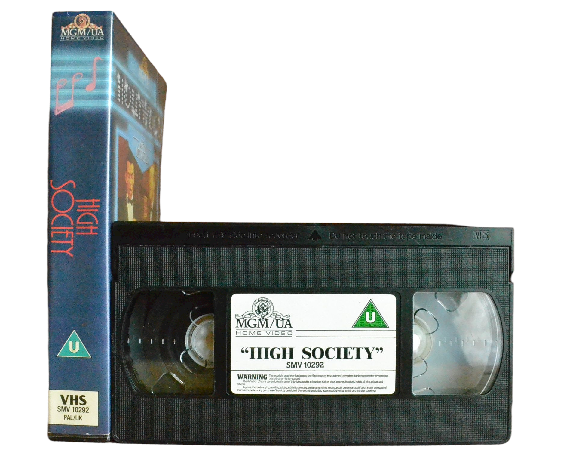 High Society - Bing Crosby - Metro Goldwyn Mayer - Vintage - Pal VHS-