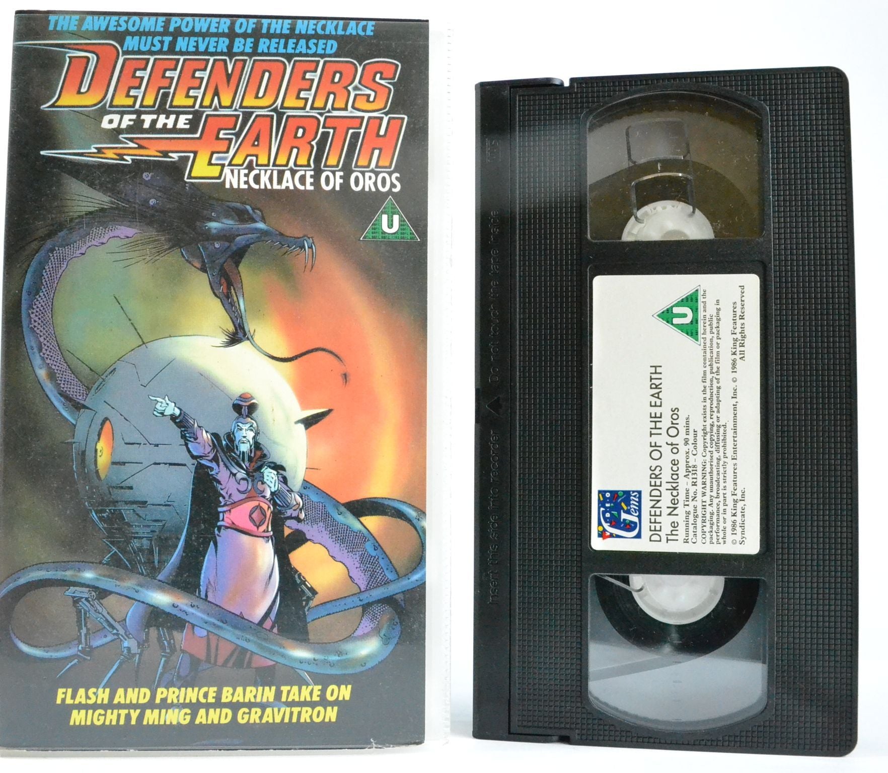 Defenders Of The Earth: Necklace Of Oros [Flash & Ming] Action Kids - VHS-