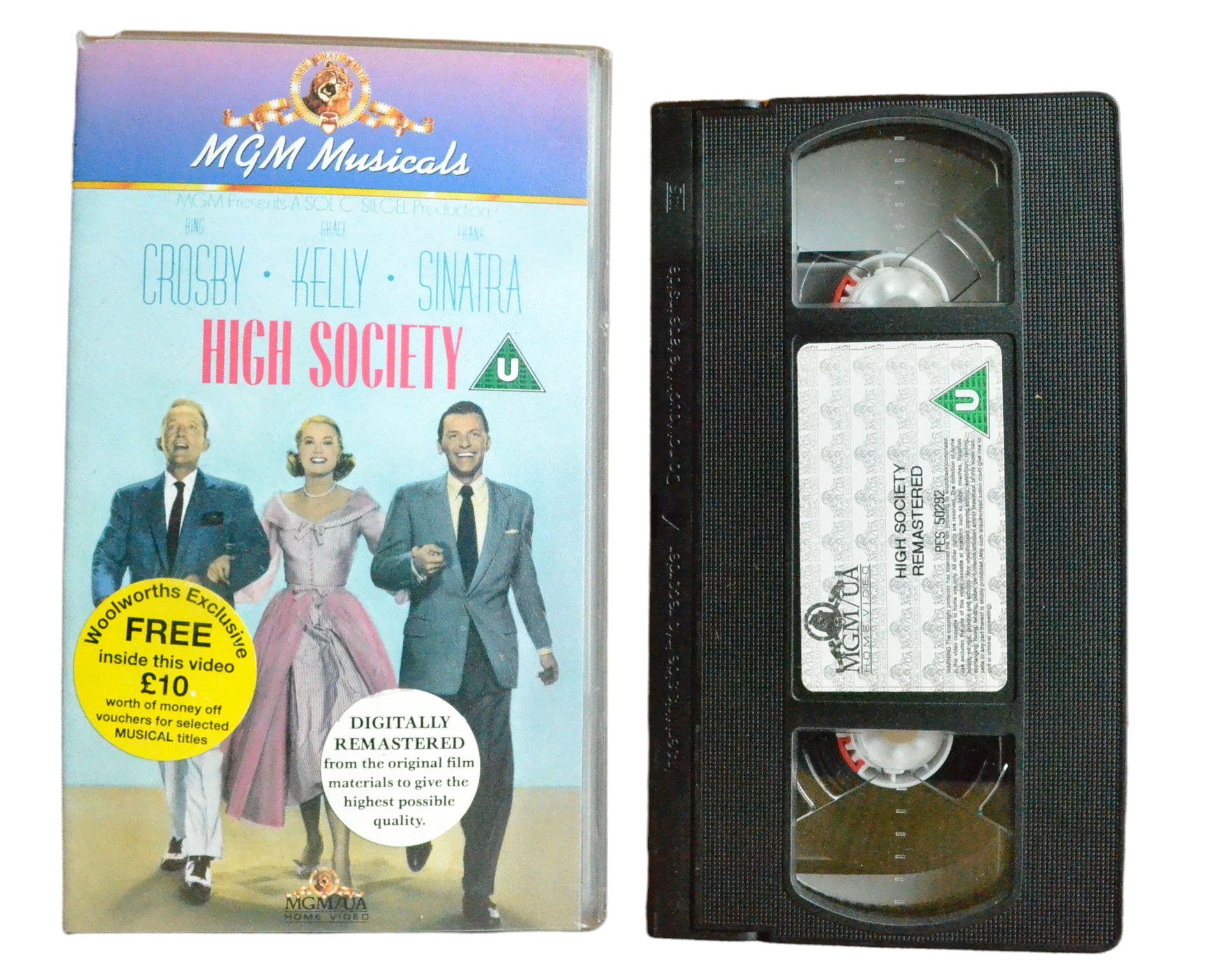 High Society Remastered - Bing Crosby - Metro Goldwyn Mayer - Vintage - Pal VHS-