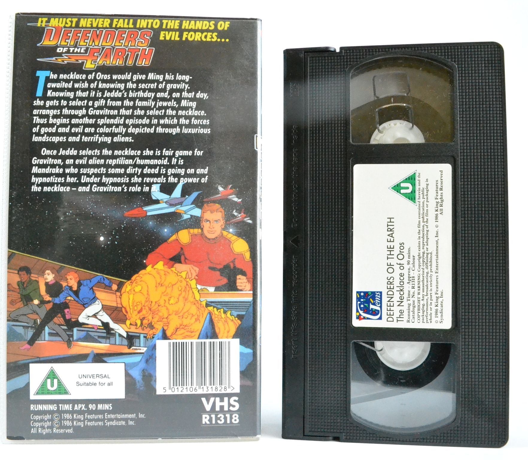 Defenders Of The Earth: Necklace Of Oros [Flash & Ming] Action Kids - VHS-