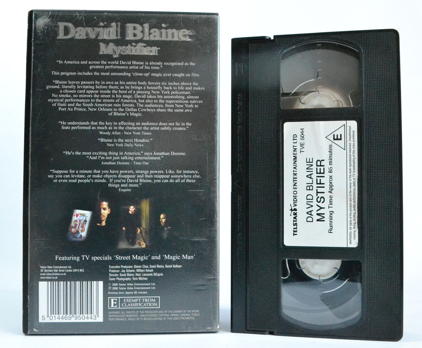 David Blaine: Mystifier; Street Magic & Magic Man - Close-Up Illusions - VHS-