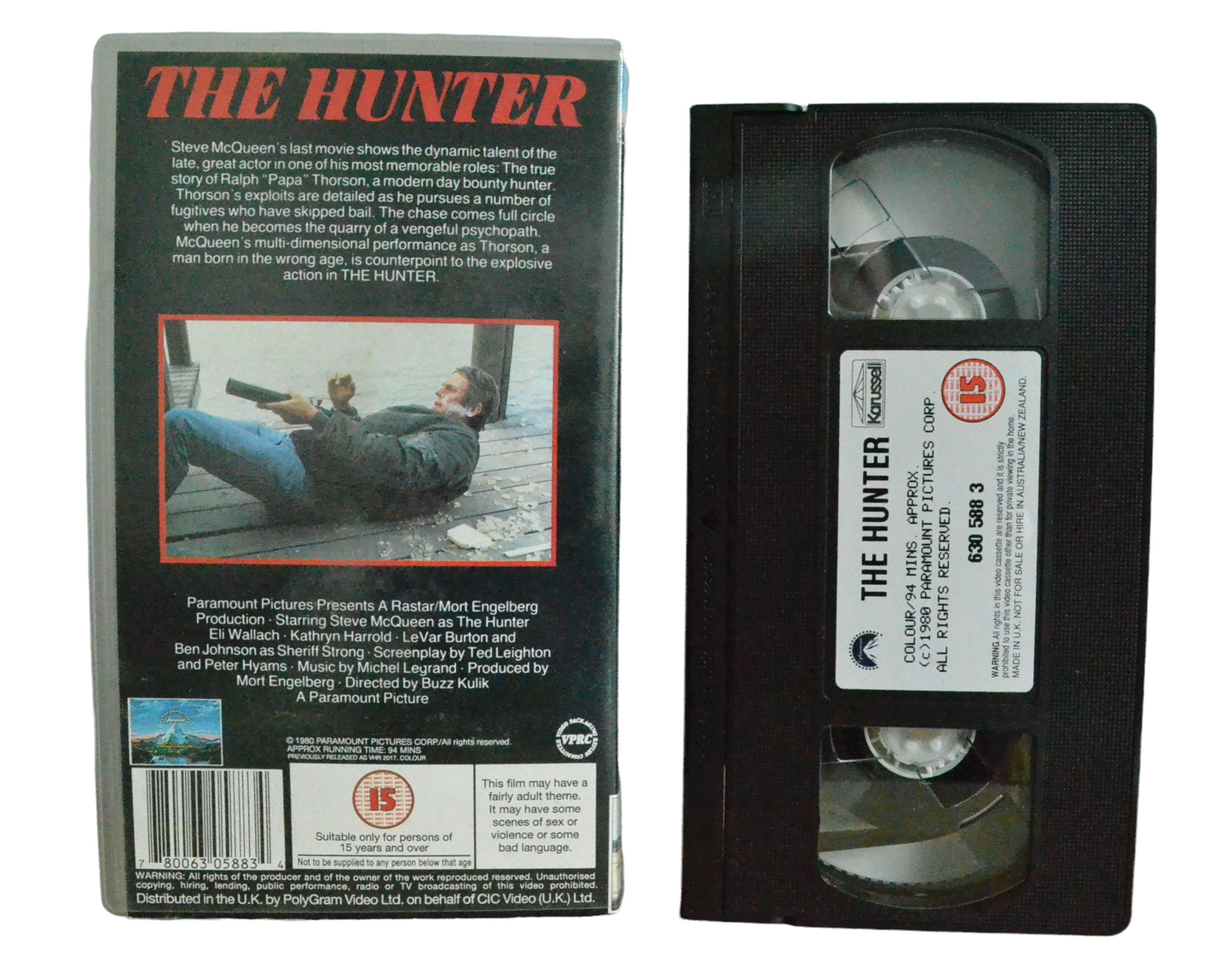 The Hunter - Steve McQueen - Paramount - Vintage - Pal VHS-