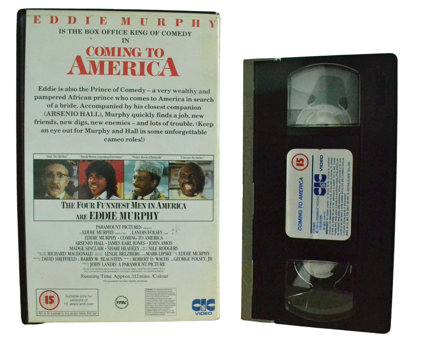 Coming to America - Eddie Murphy - CIC Videos - Vintage - Pal VHS-