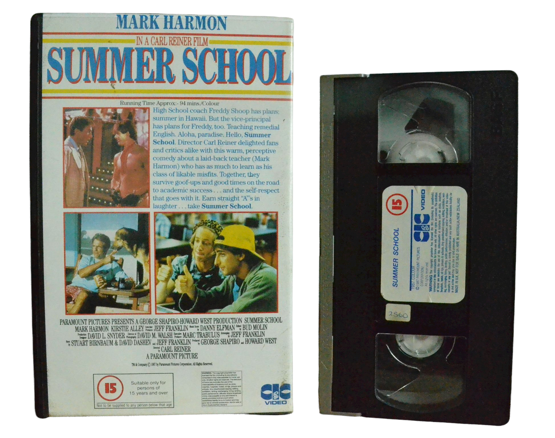 Summer School - Mark Harmon - CIC Videos - Vintage - Pal VHS-