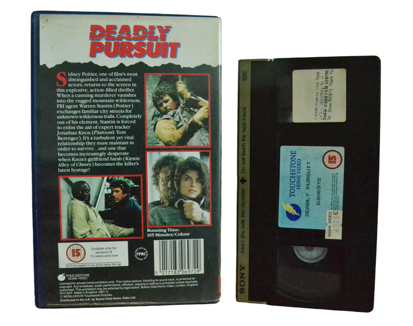 Deadly Pursuit - Kirstie Alley - Touchstone Home Videos - Vintage - Pal VHS-