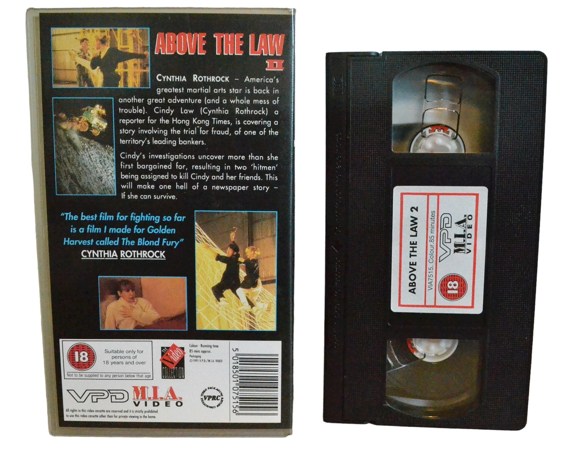 Above The Law 2 - Cynthia Rathrock - M.I.A Video - Action - Pal - VHS-