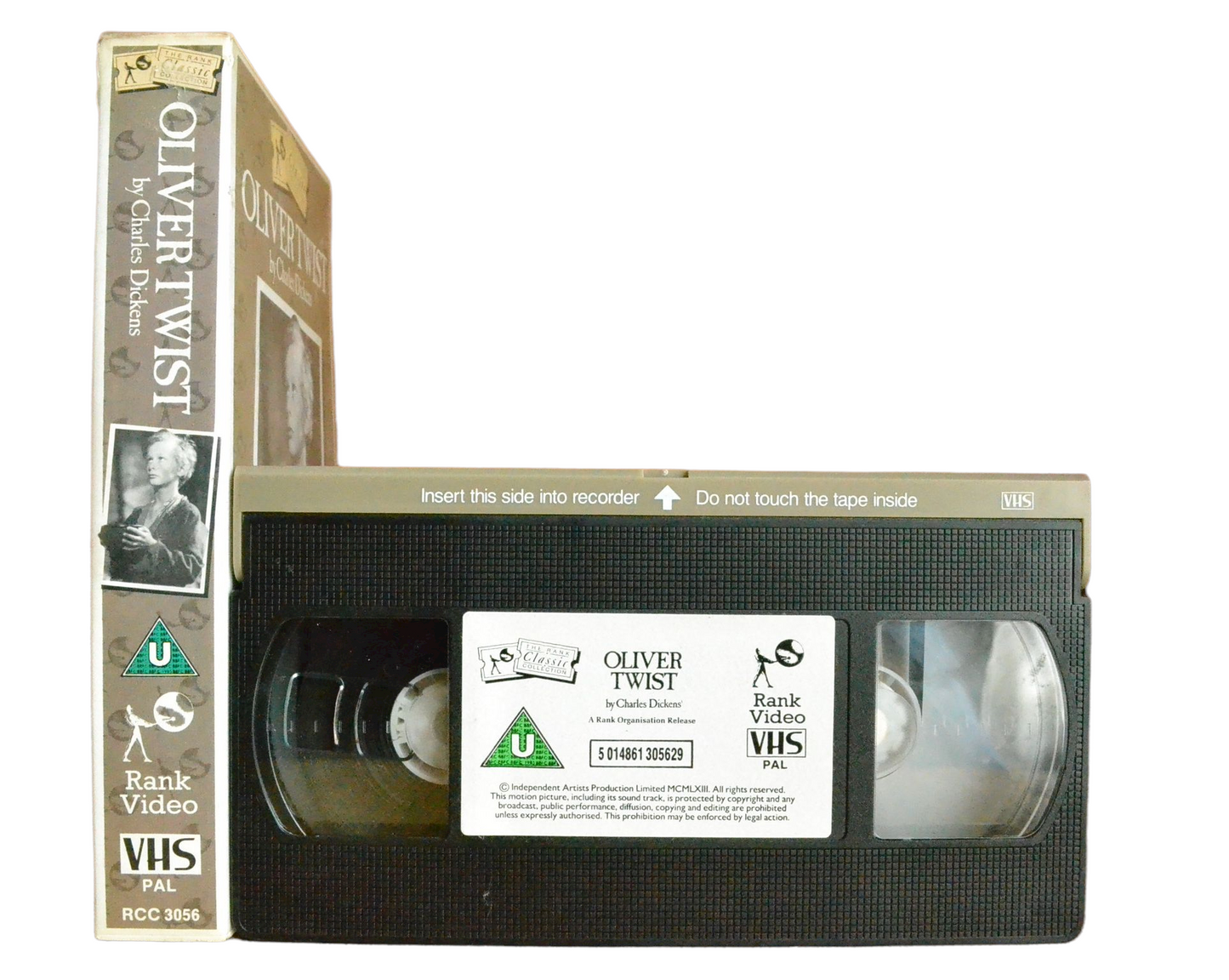 Oliver Twist by Charles Dickens - Robert Newton - Rank Video - Vintage - Pal VHS-