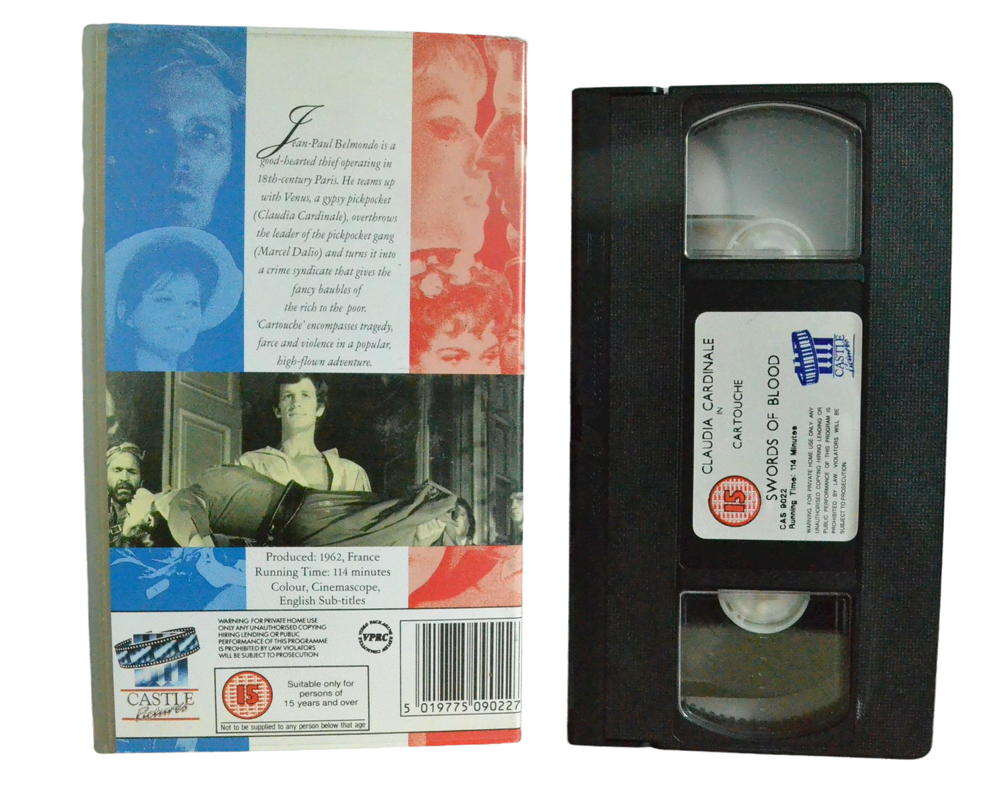 Cartouche - Swords of Blood (The French Collection) - Jean-Paul Belmondo - Castle Flowers - Vintage - Pal VHS-