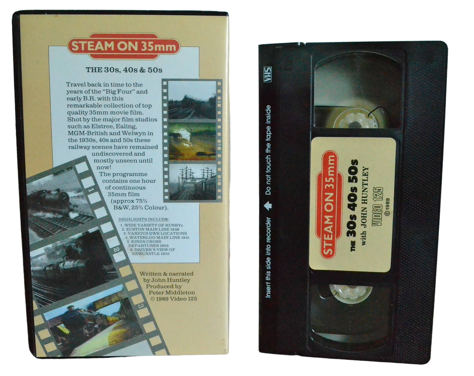 Steam on 35mm - Video 125 - A354 - Steam Trains - Pal - VHS-