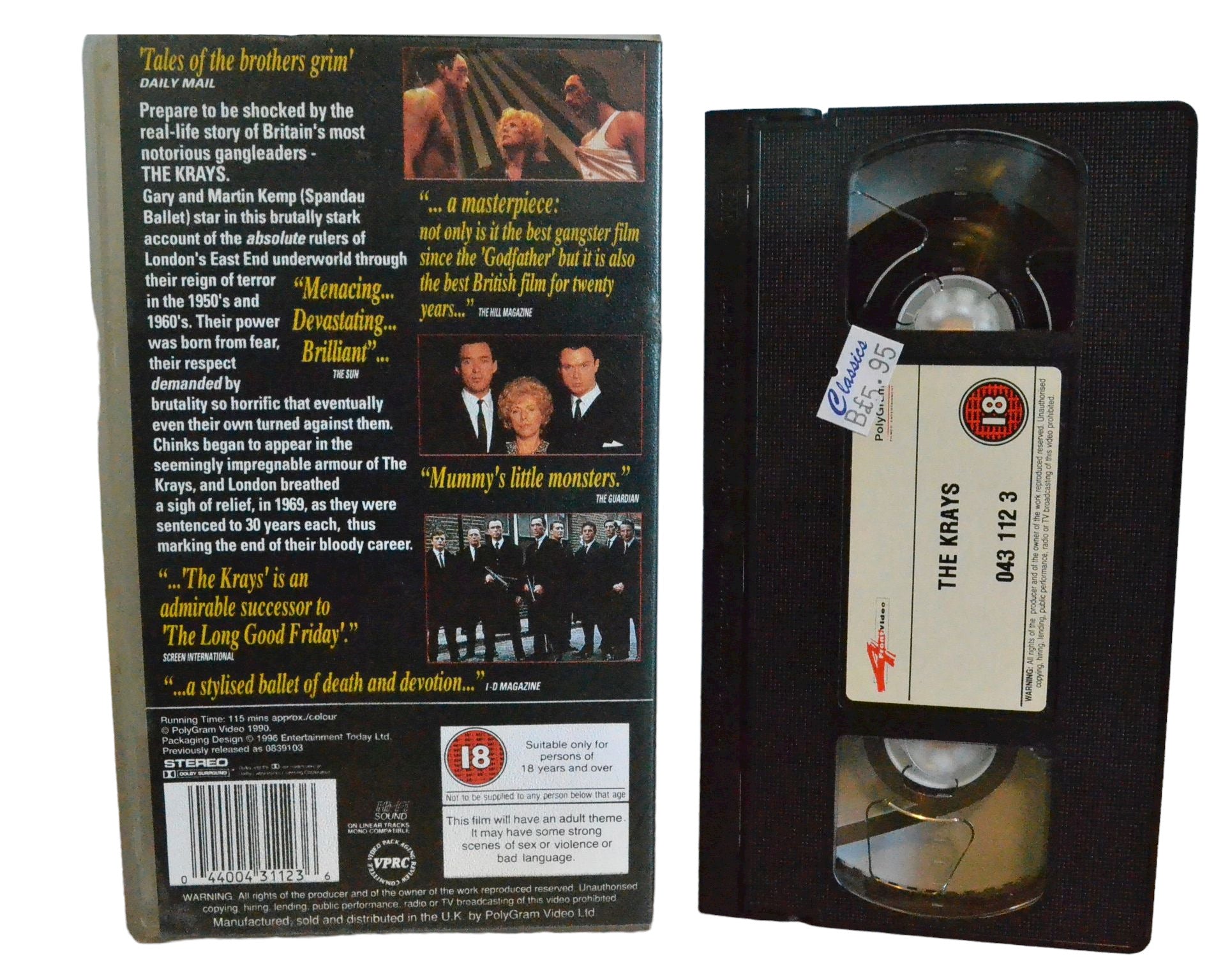 The Krays - Gary Kemp - 4 Front Video - Drama - Pal - VHS-