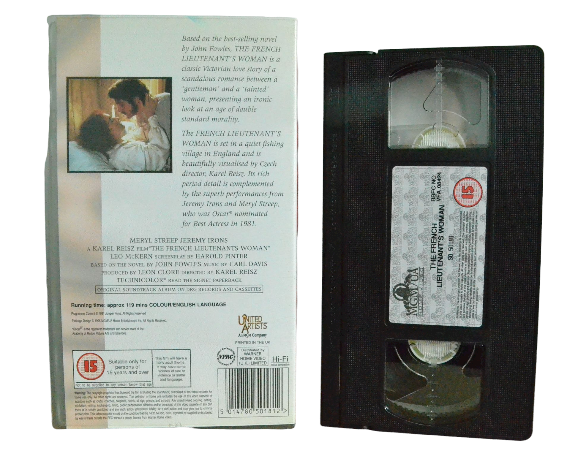 The French Lieutenant's Woman - Meryl Streep - MGM/UA Home Video - Vintage - Pal VHS-