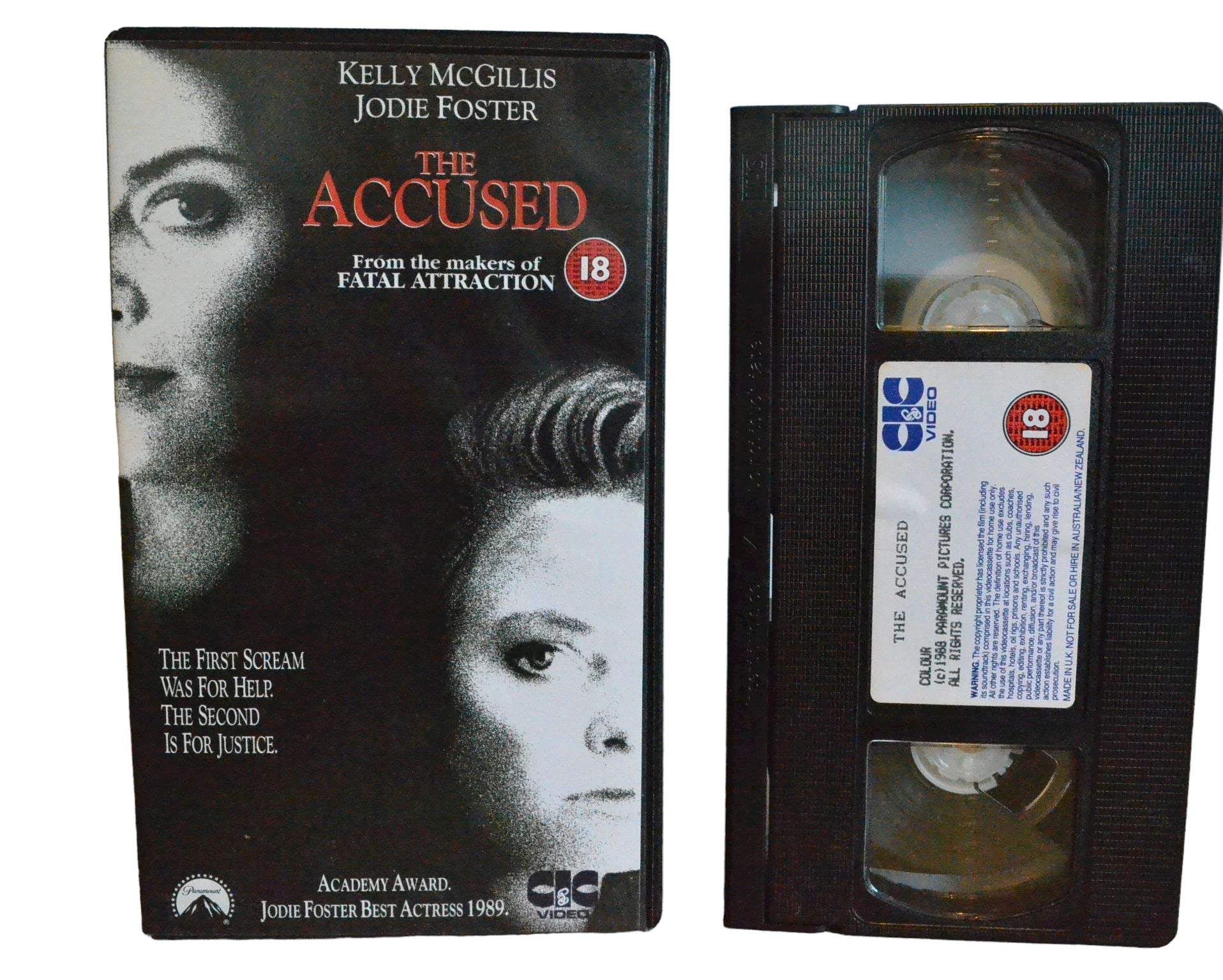 The Accused - Kelly McGillis - CIC Video - Drama - Pal - VHS-