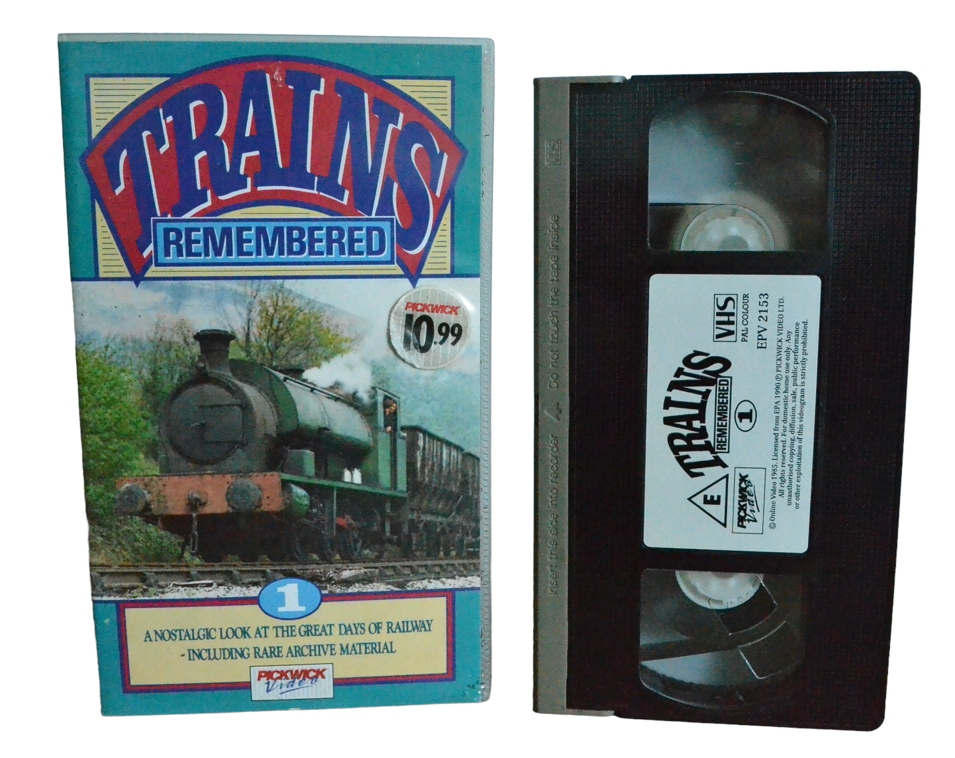 Trains Remembered (Part-1) - Pickwick Video - EPV 2153 - Steam Trains - Pal - VHS-