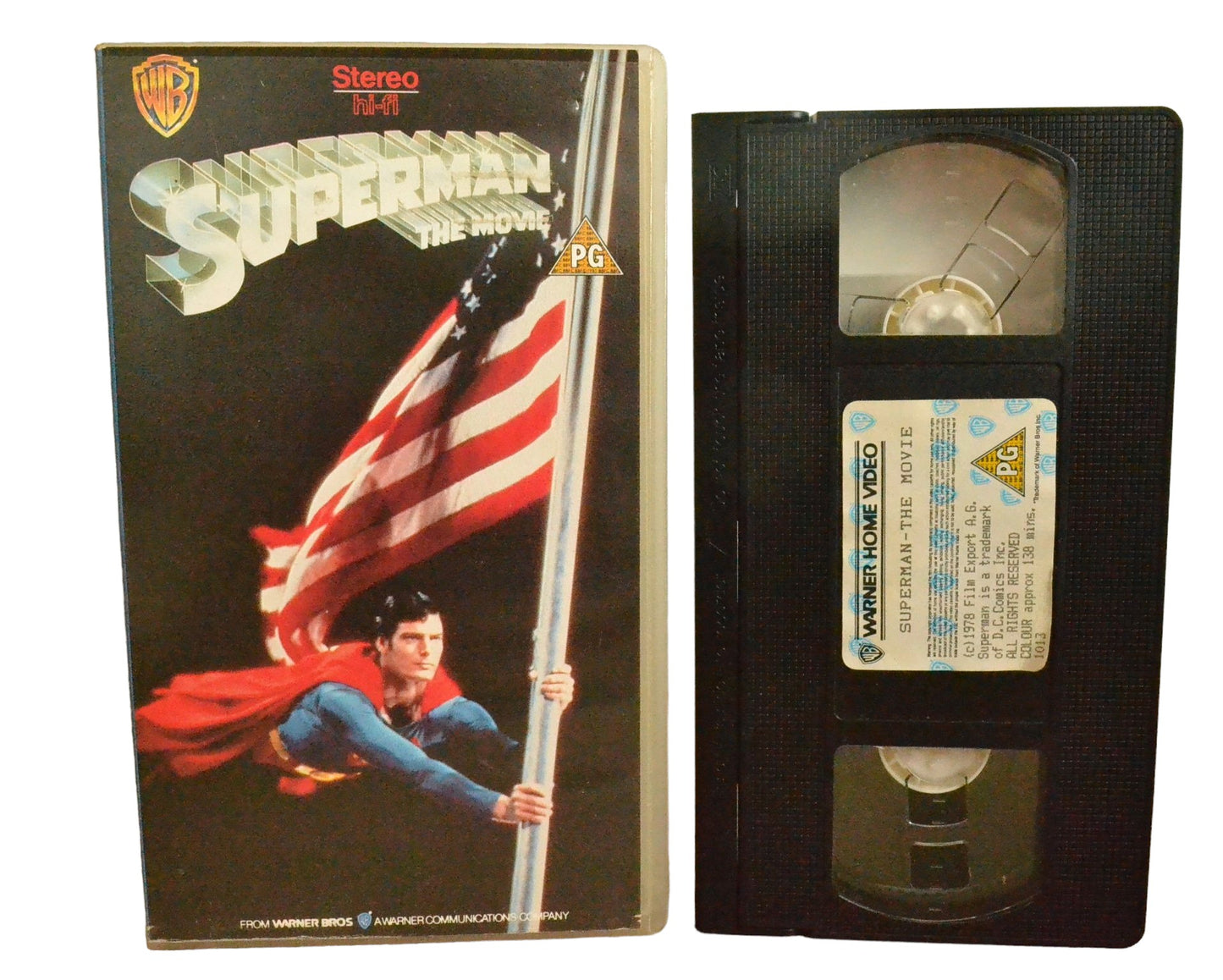 Superman The Movie - Christopher Reeve - Warner Home Video - PES1013 - Sci-Fi - Pal - VHS-