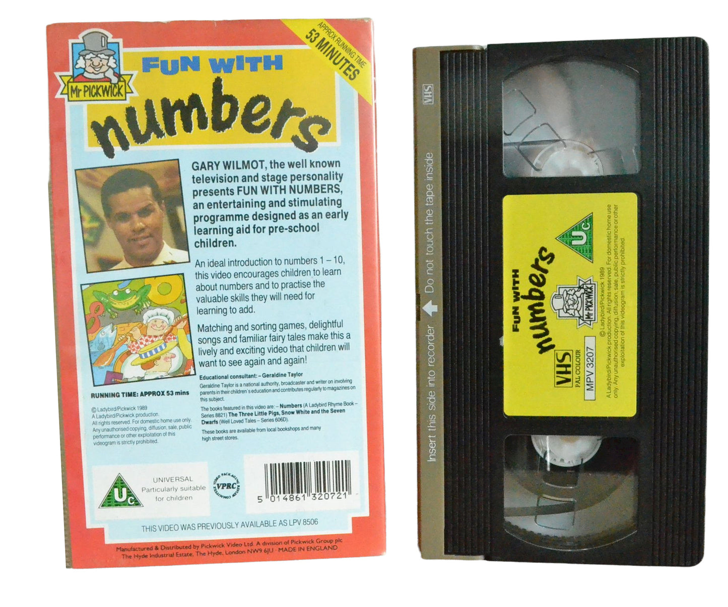 Fun With Numbers (For Pre-School Children) - Mr Pickwick - Children's - Pal VHS-