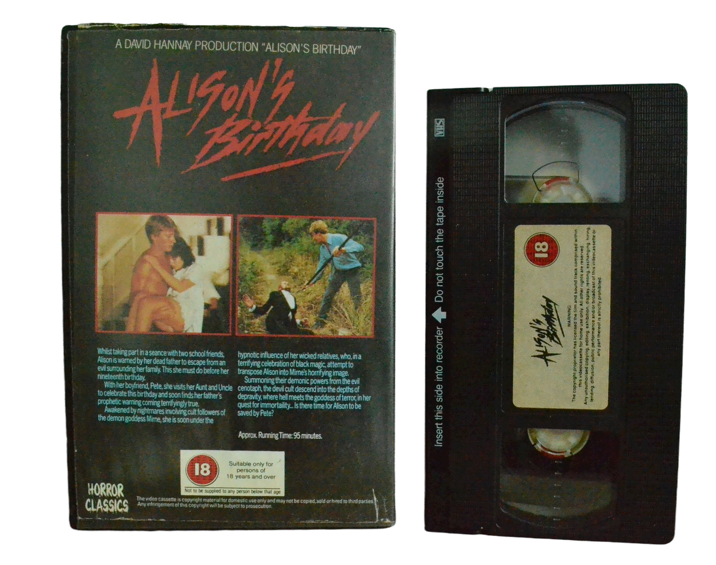 Alison's Birthday - Joanne Samuel - Horror Classics - Vintage - Pal VHS-