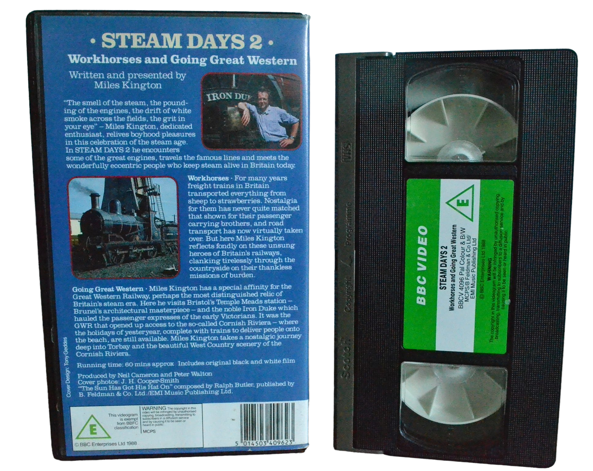 Steam Days 2 - Miles Kington - BBC Video - BBCV 4096 - Steam Trains - Pal - VHS-