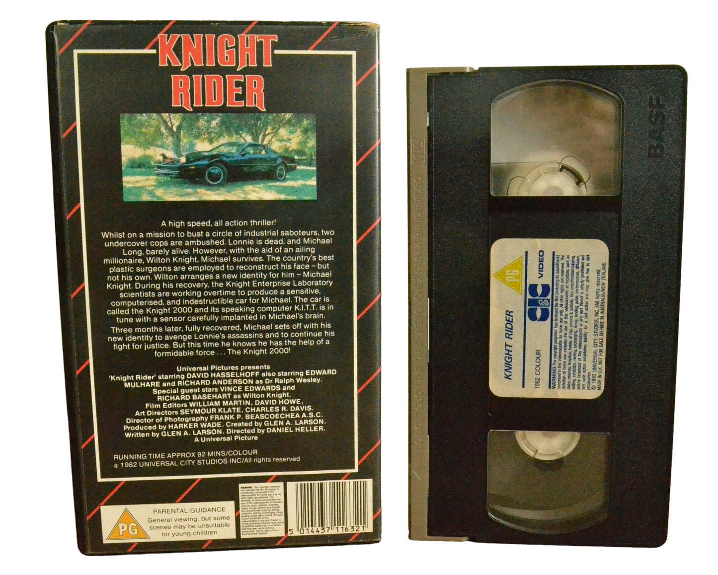 Knight Rider - David Hasselhoff - CIC Video - VHR1163 - Drama - Pal - VHS-