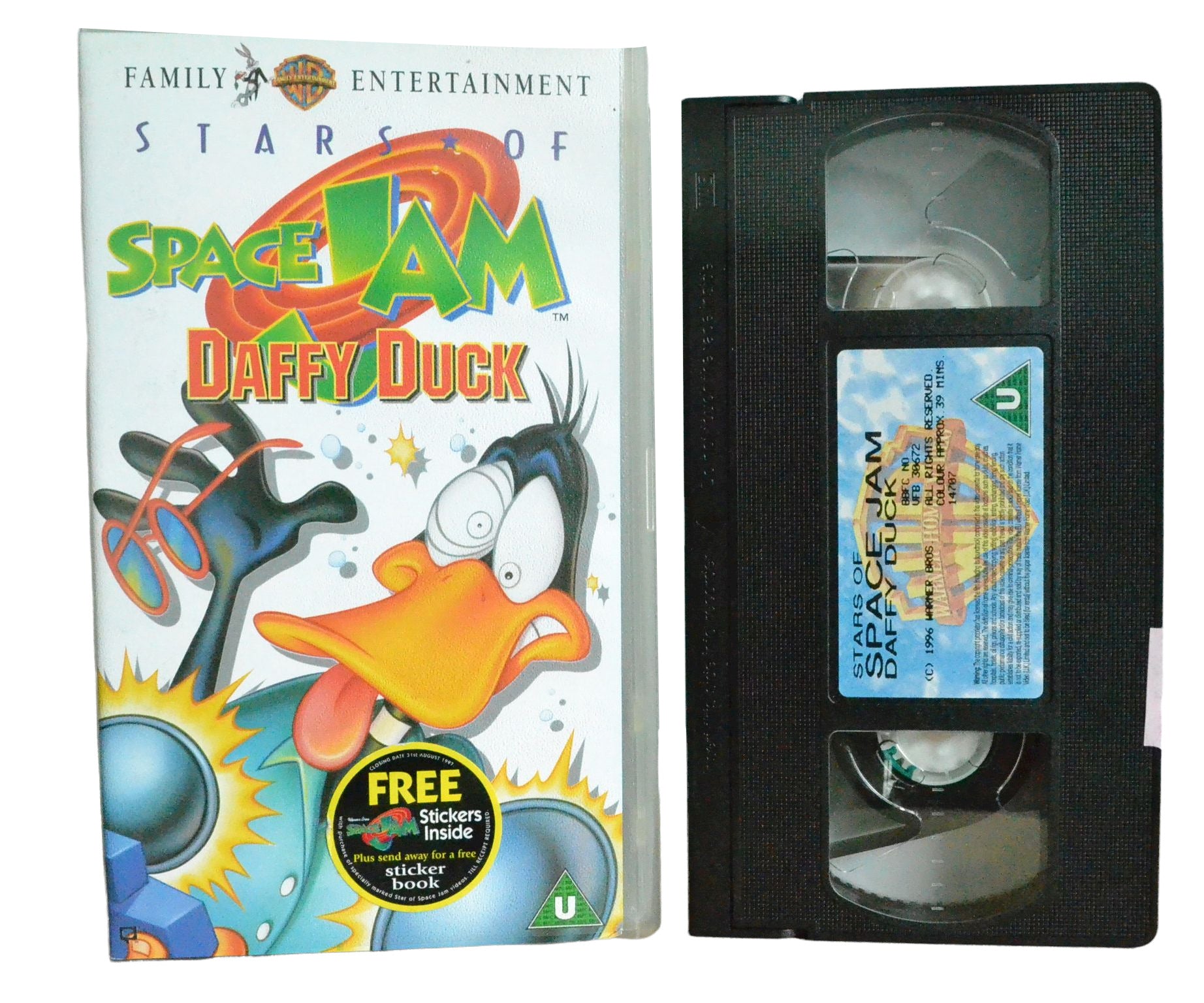 Stars Of Space Jam Daffy Duck - Warner Home Video - Children's - Pal VHS-