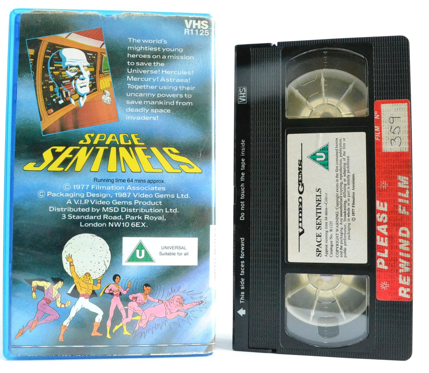 Space Sentinels: T.V. Series (1977) Children's - Sci-Fi Action - Rental VHS-