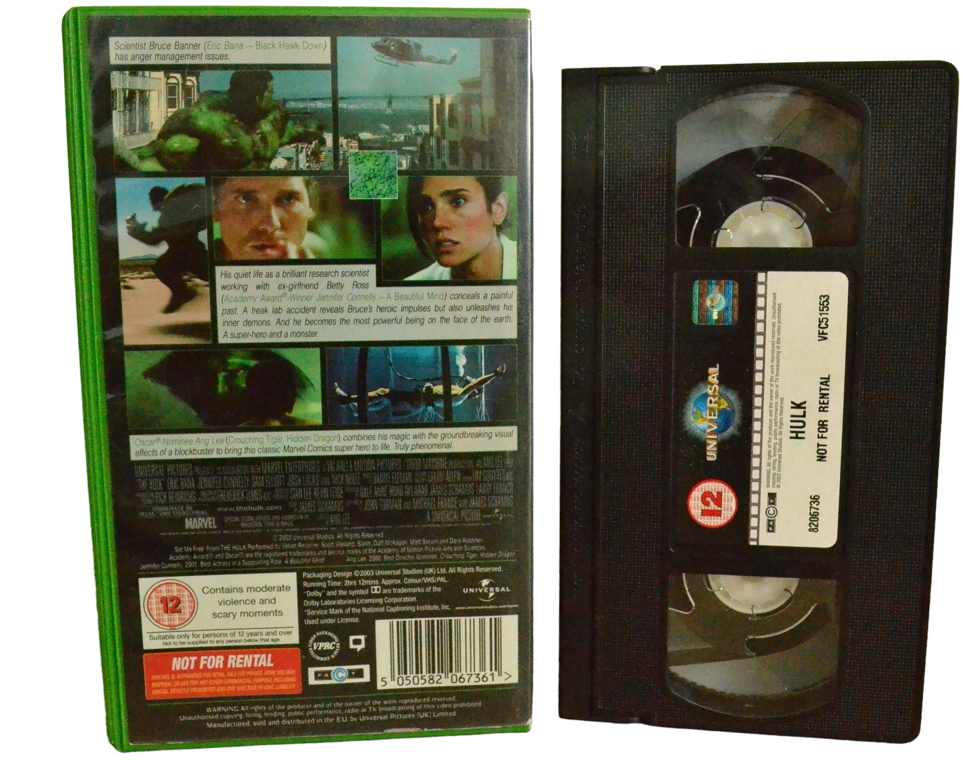 Hulk - Eric Bana - Universal - VFC51553 - Drama - Pal - VHS-