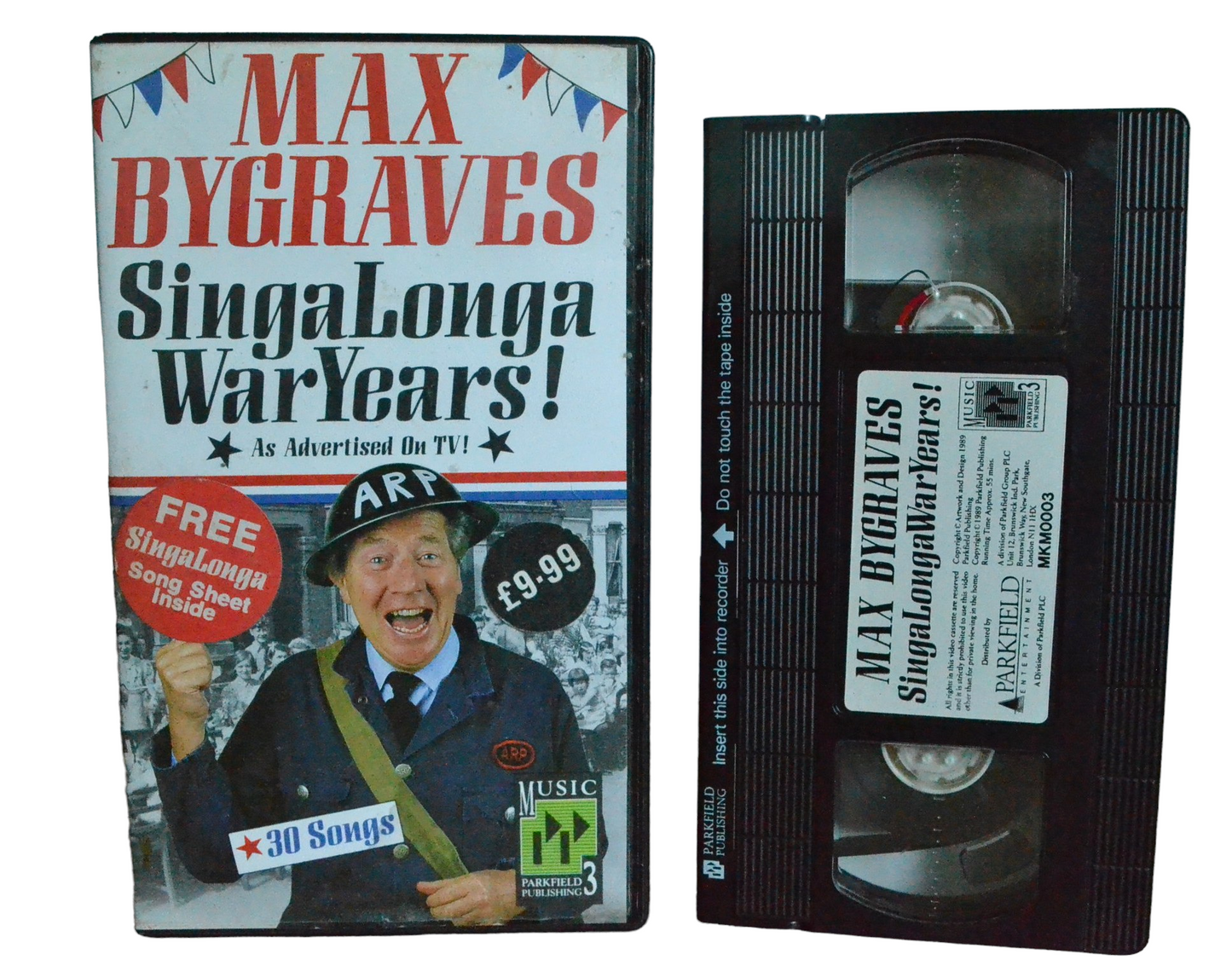 Max Bygraves - SingaLonga War Years! - Parkfield Publishing - MKM0003 - Steam Trains - Pal - VHS-