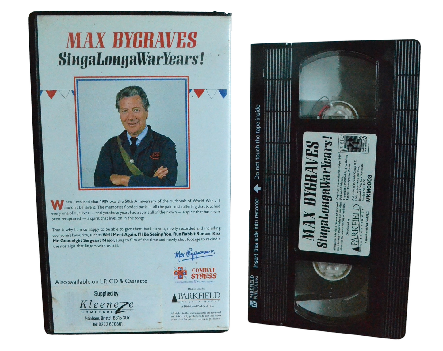 Max Bygraves - SingaLonga War Years! - Parkfield Publishing - MKM0003 - Steam Trains - Pal - VHS-