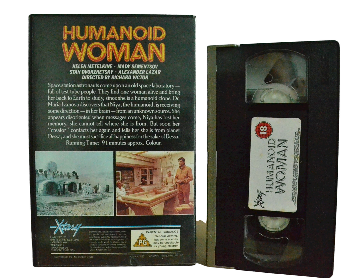 Humanoid Woman - Helen Metelkine - Xtasy - Vintage - Pal VHS-