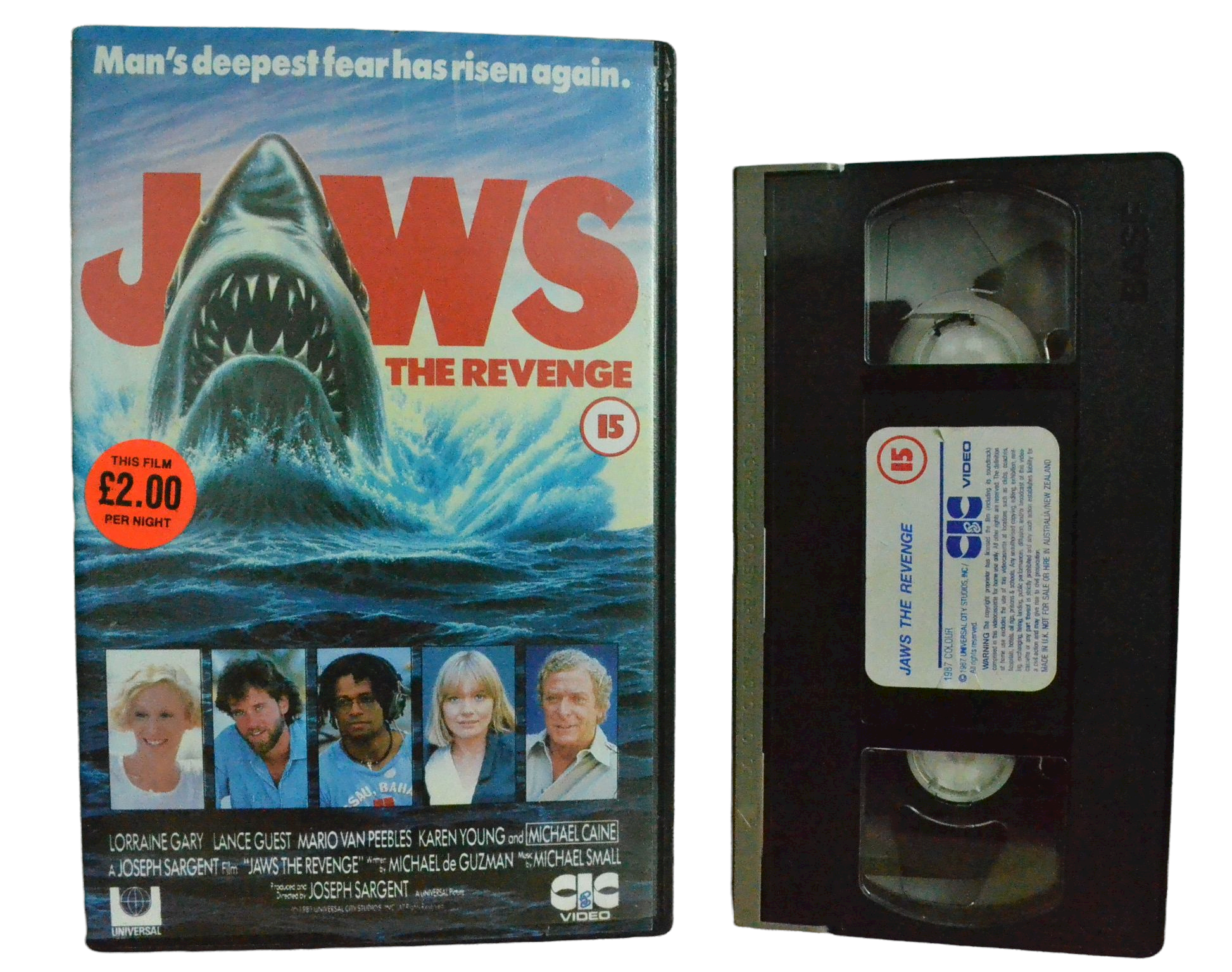 Jaws The Revenge - Lorraine Gary - Universal Pictures - Vintage - Pal VHS-