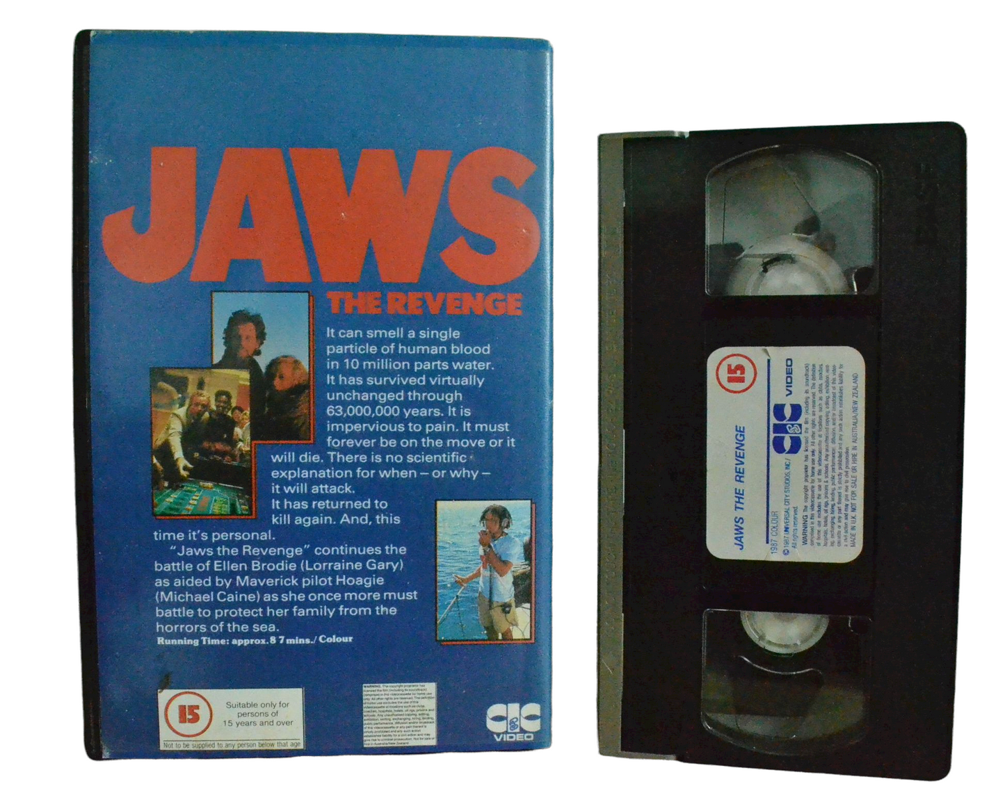 Jaws The Revenge - Lorraine Gary - Universal Pictures - Vintage - Pal VHS-