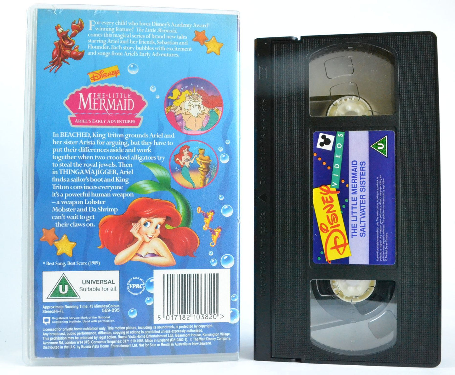 The Little Mermaid Vol.6: Saltwater Sisters - Disney Princess Animation - Pal - VHS-