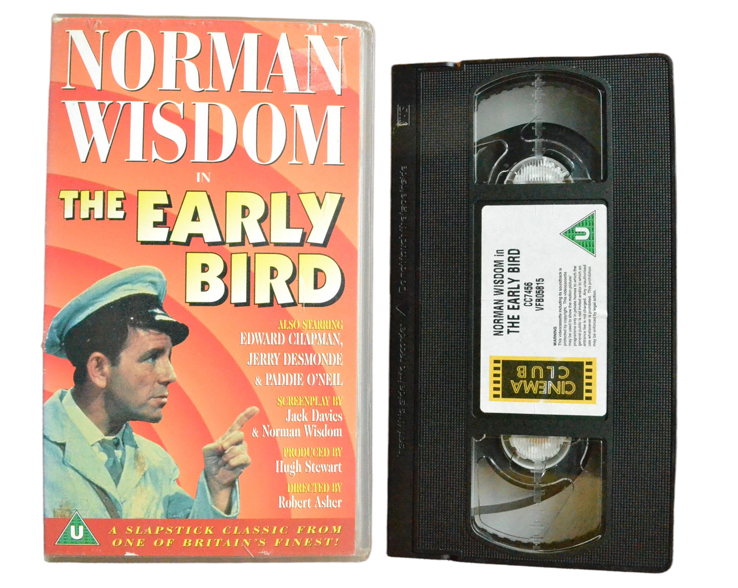 In The Early Bird - Norman Wisdom - Cinema Club - Vintage - Pal VHS-