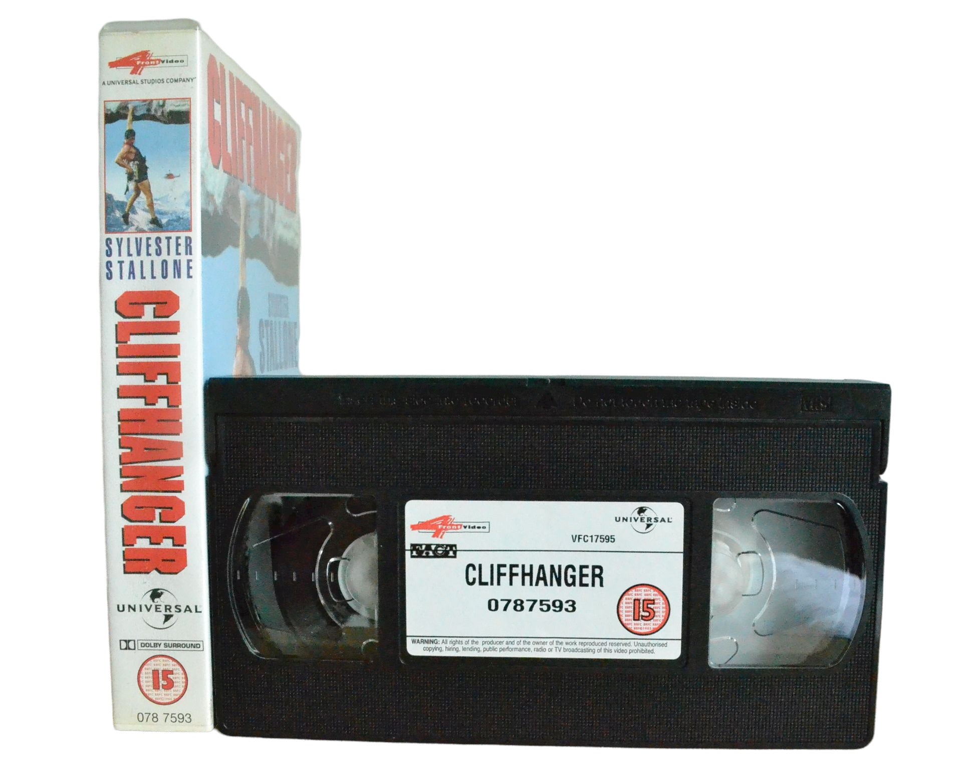 Cliffhanger - Sylvester Stallone - 4Front Video - Vintage - Pal VHS-