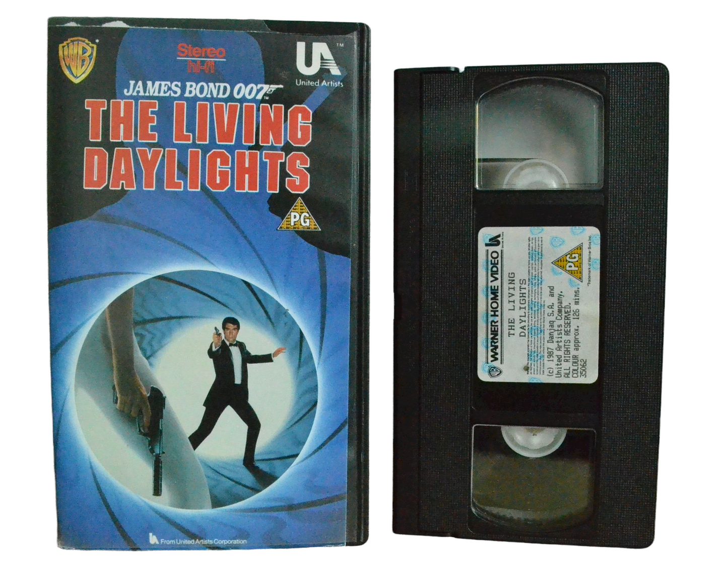 James Bond 007 - The Living Daylights - Timothy Dalton - Warner Home Video - Vintage - Pal VHS-