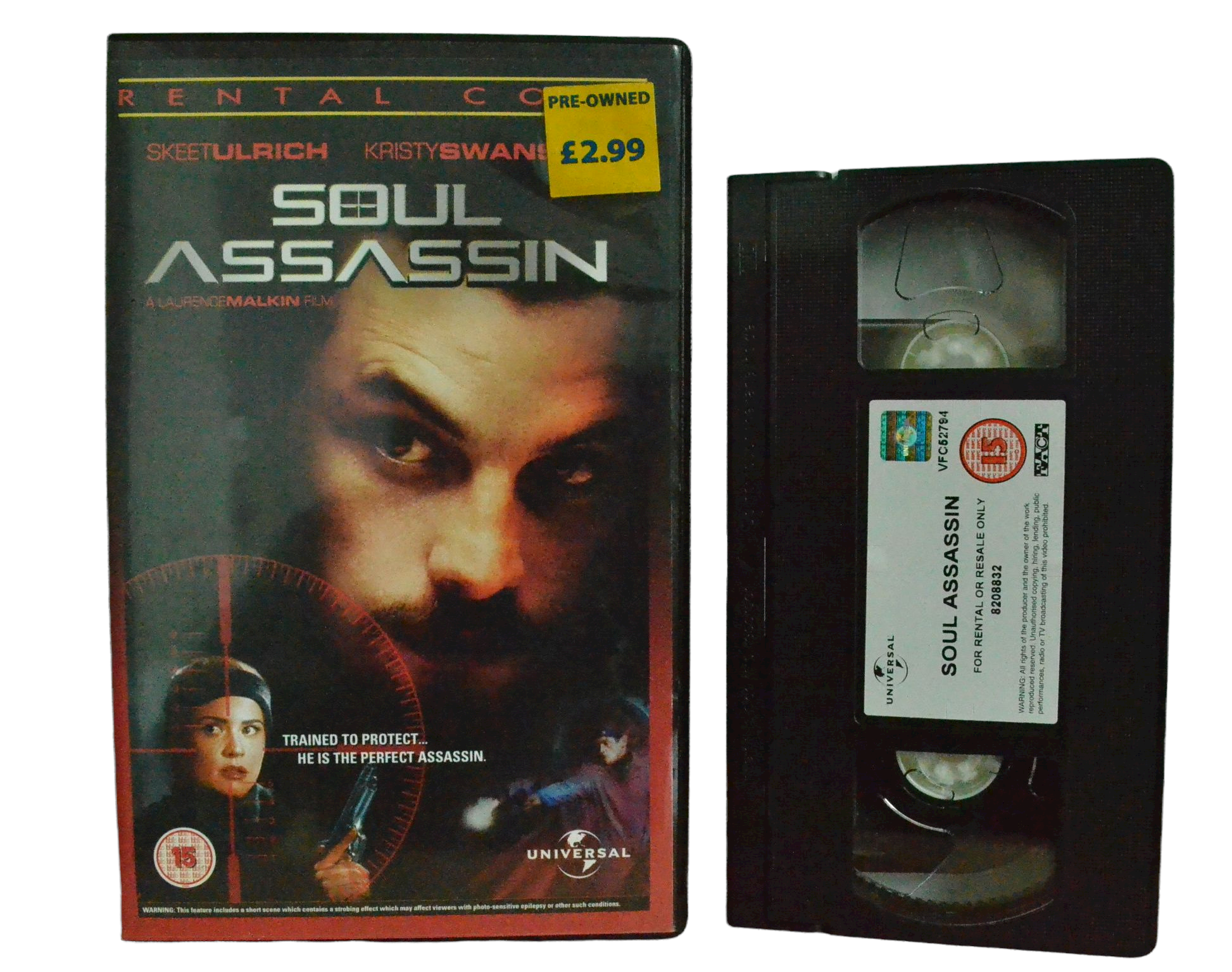 Soul Assassin - Skeet Ulrich - Universal - Vintage - Pal VHS-