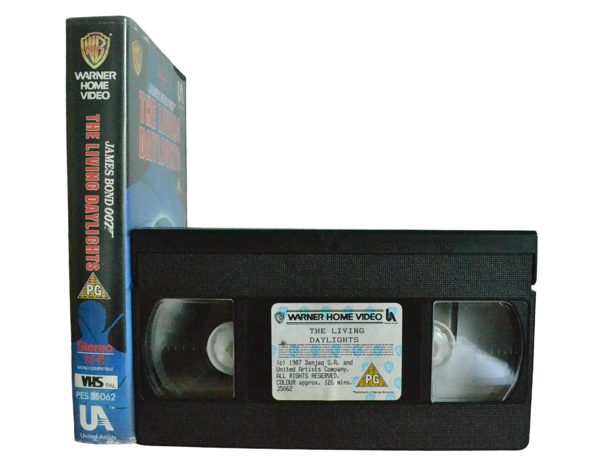 James Bond 007 - The Living Daylights - Timothy Dalton - Warner Home Video - Vintage - Pal VHS-
