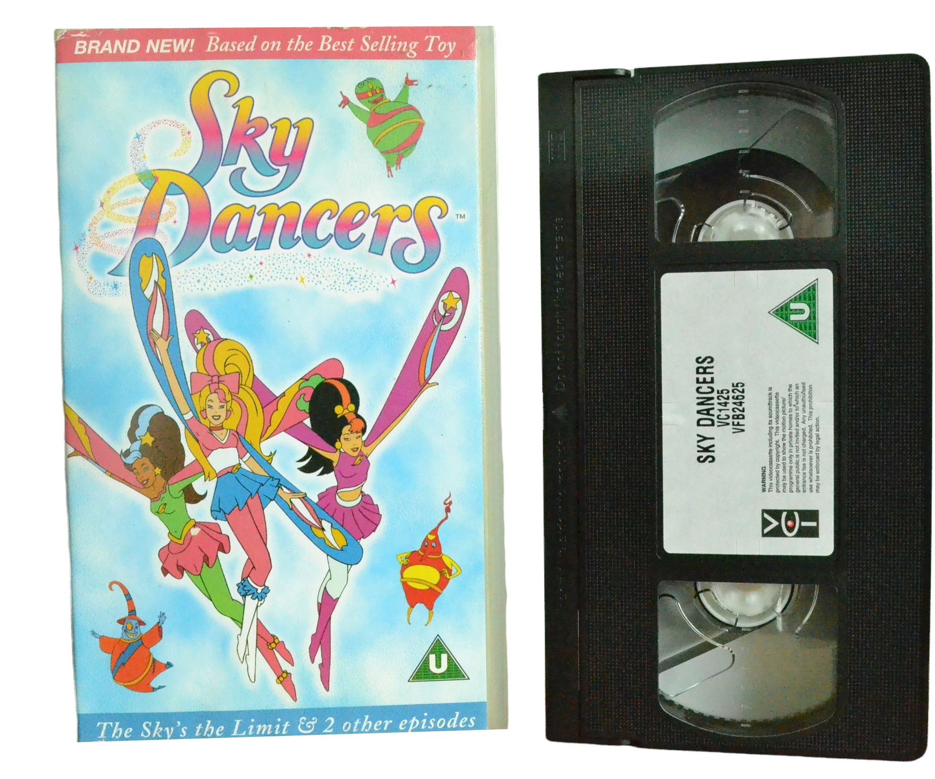 Sky Dancers (The Sky's the Limit & 2 Other Episodes) - Gaumont - Children's - Pal VHS-