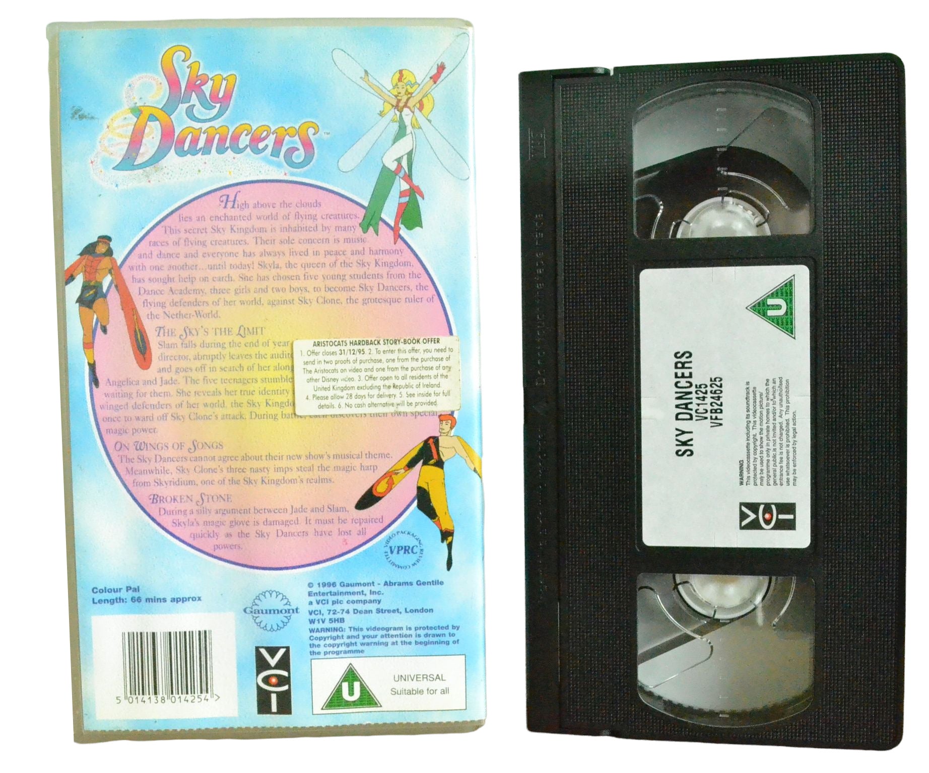 Sky Dancers (The Sky's the Limit & 2 Other Episodes) - Gaumont - Children's - Pal VHS-