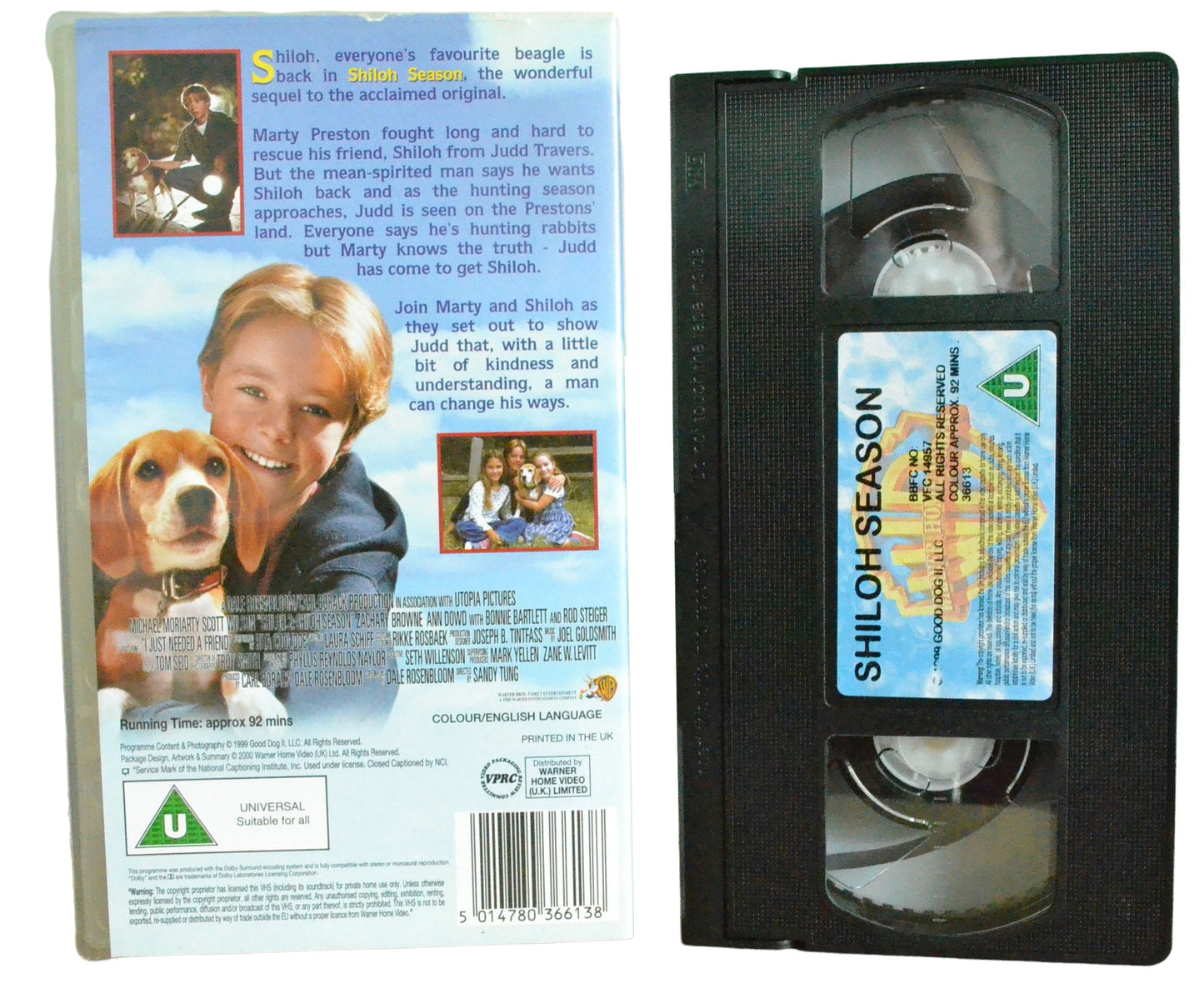 Shiloh Season - Zachary Browne - Warner Bros. Family Entertainment - Children's - Pal VHS-