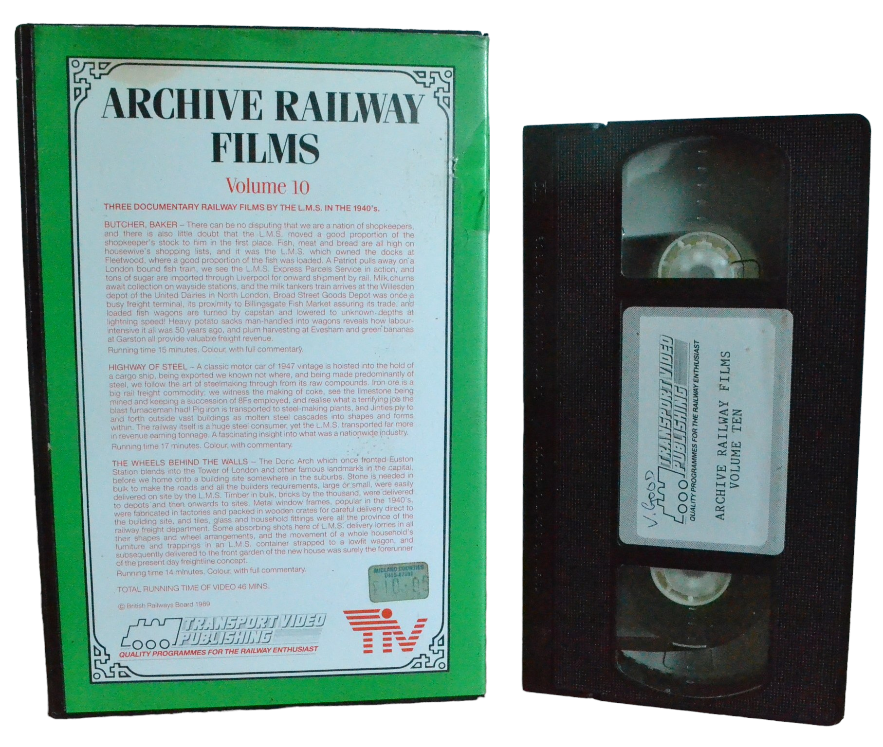 Archive Railway Films Volume 10 - Transport Video Publishing - Steam Trains - Pal - VHS-