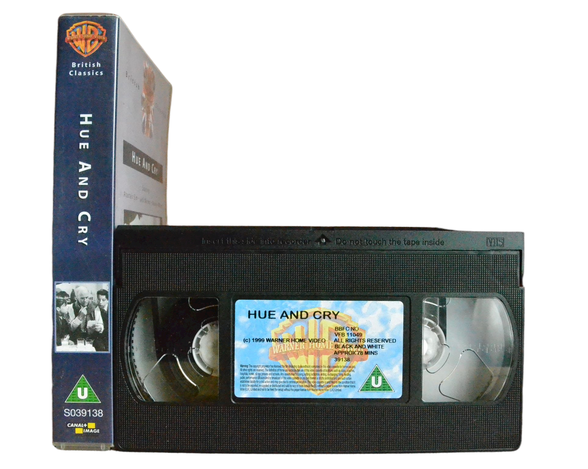 Hue And Cry - Alastair Sim - Warner Home Video - Vintage - Pal VHS-