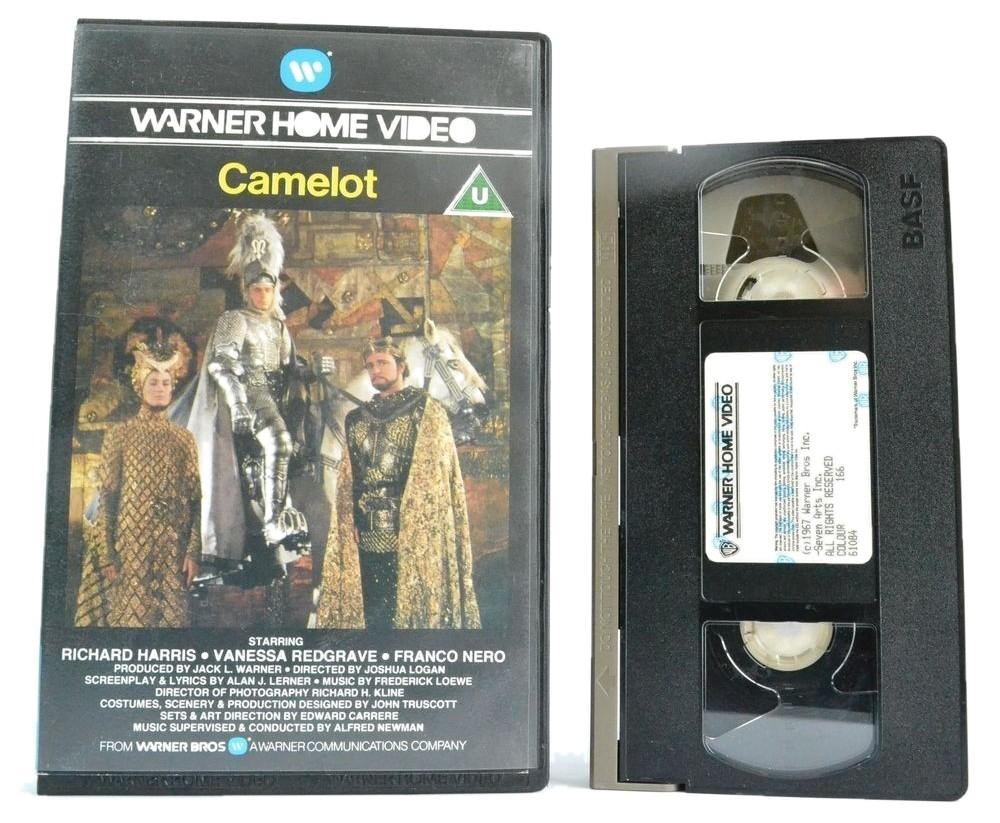Camelot: Warner (1981) Pre-Cert - King Arthur Fantasy - Richard Harris - VHS-
