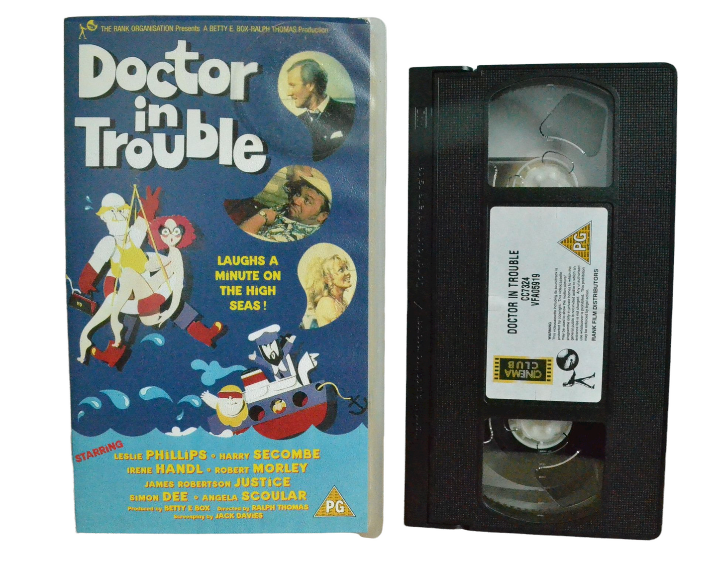 Doctor In Trouble - Leslie Phillips - Rank Film - Vintage - Pal VHS-