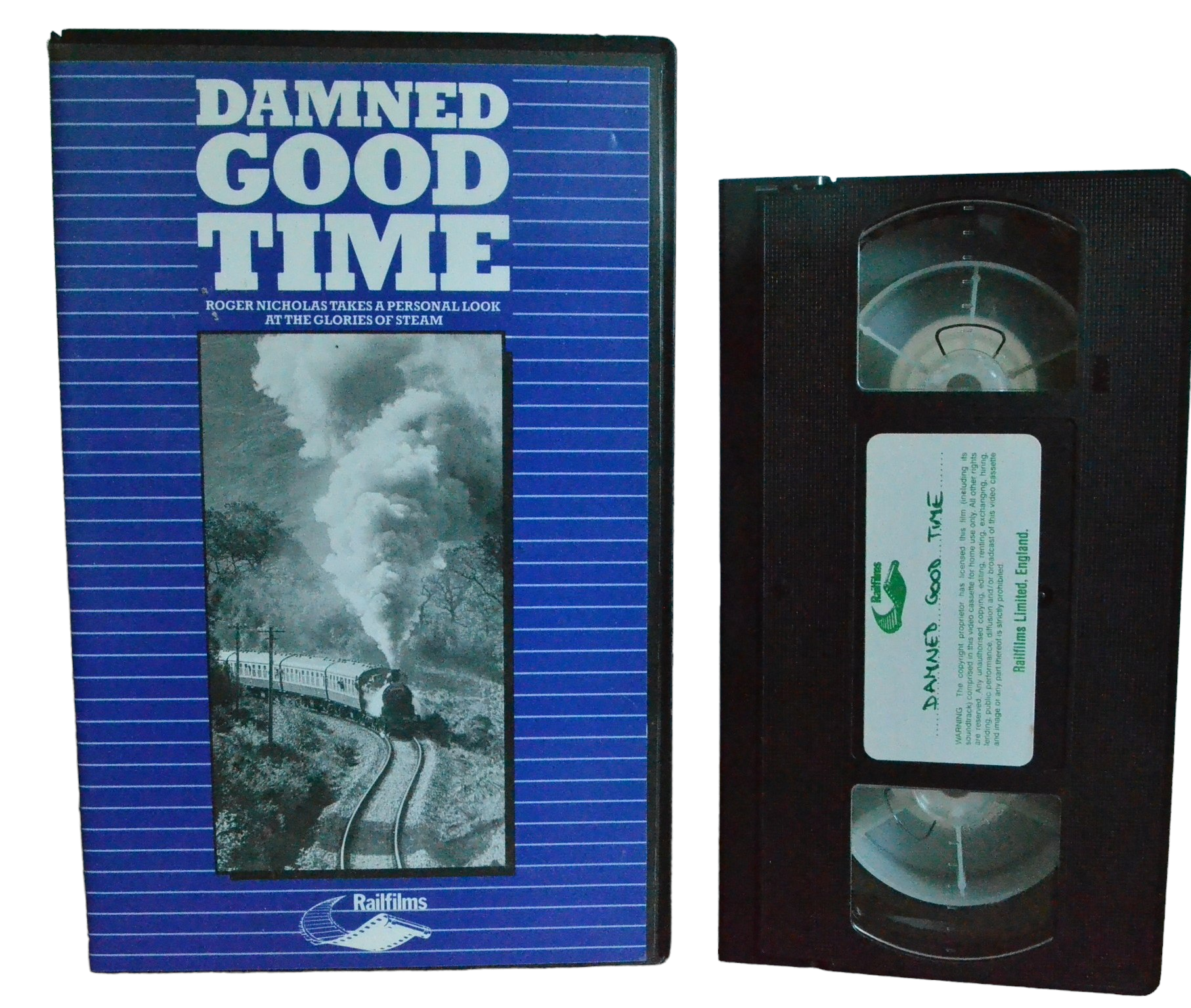 Damned Good Time - Robert Pattinson - Railfilms - Steam Trains - Pal - VHS-