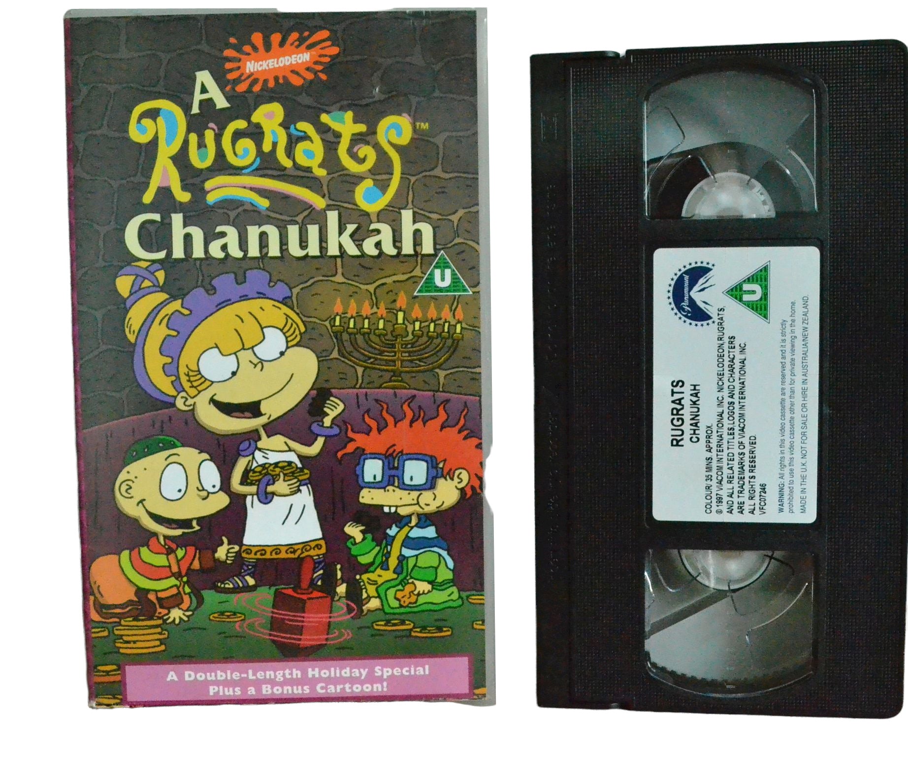 Nickelodeon A Rugrats: Chanukah - Paramount - Children's - Pal VHS-